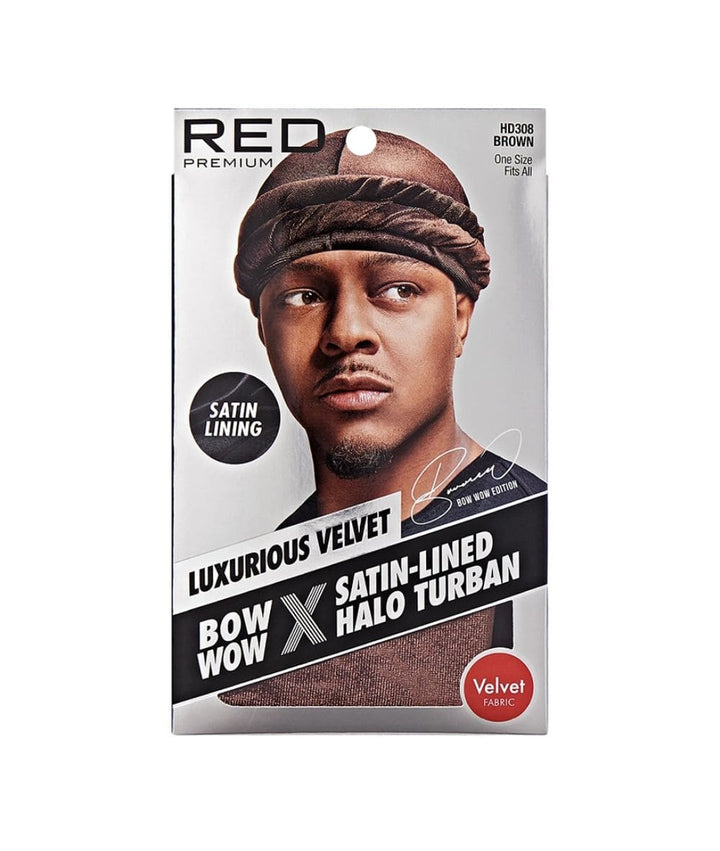 Red By Kiss Satin Lined Halo Turban Velvet #Hd