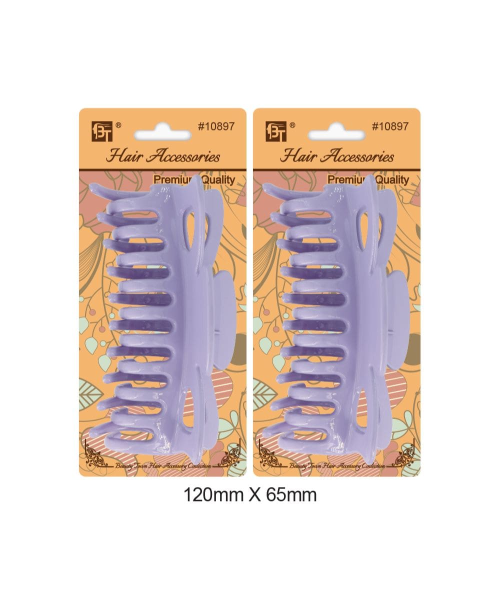 Beauty Town Jumbo Claw Clip 120X65Mm [Lavender] #10897, HAIR STYLING TOOLS - Cloré Beauty