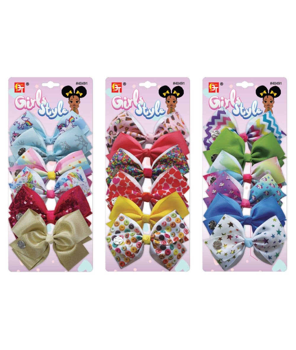 Beauty Town Girls Style Bow Hair Pin [Assorted] #40491, ACCESSORIES JEWELRY FASHION - Cloré Beauty