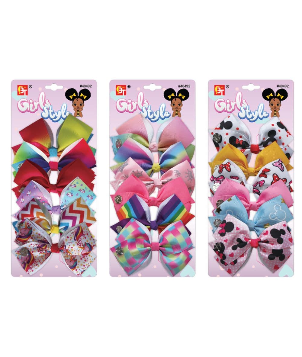 Beauty Town Girls Style Bow Hair Pin [Assorted] #40492, ACCESSORIES JEWELRY FASHION - Cloré Beauty