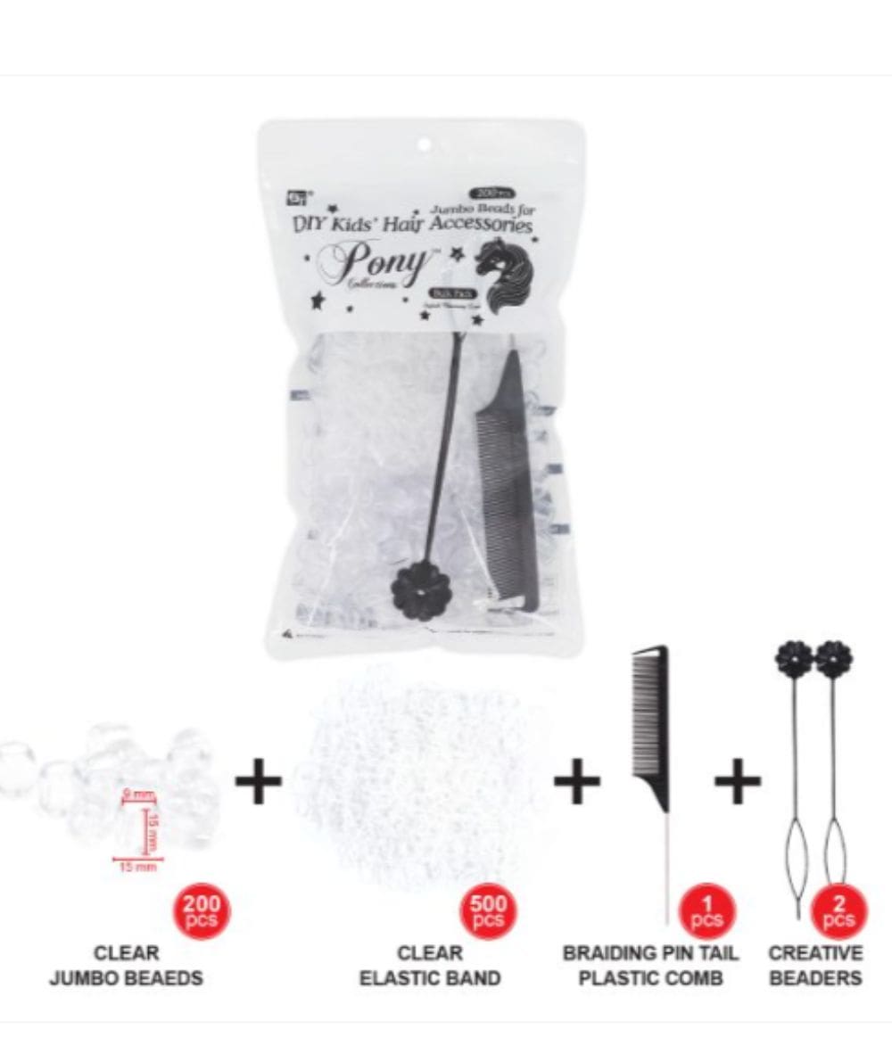 Beauty Town Kids Hair Accessories Beads Bulk Pack, HAIR STYLING TOOLS - Cloré Beauty