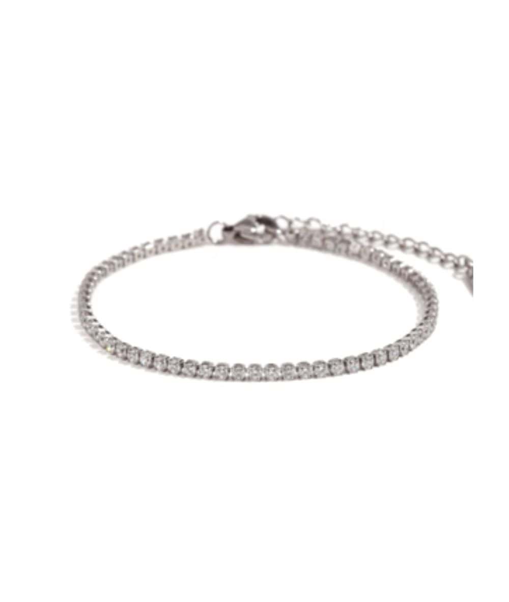 Nude Rose Stainless Steel 2Mm Zircon Chain Bracelet, ACCESSORIES JEWELRY FASHION - Cloré Beauty
