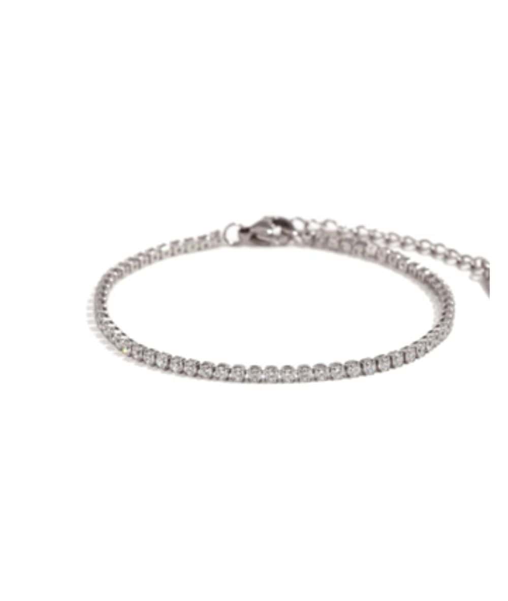 Nude Rose Stainless Steel 3Mm Zircon Chain Bracelet, ACCESSORIES JEWELRY FASHION - Cloré Beauty