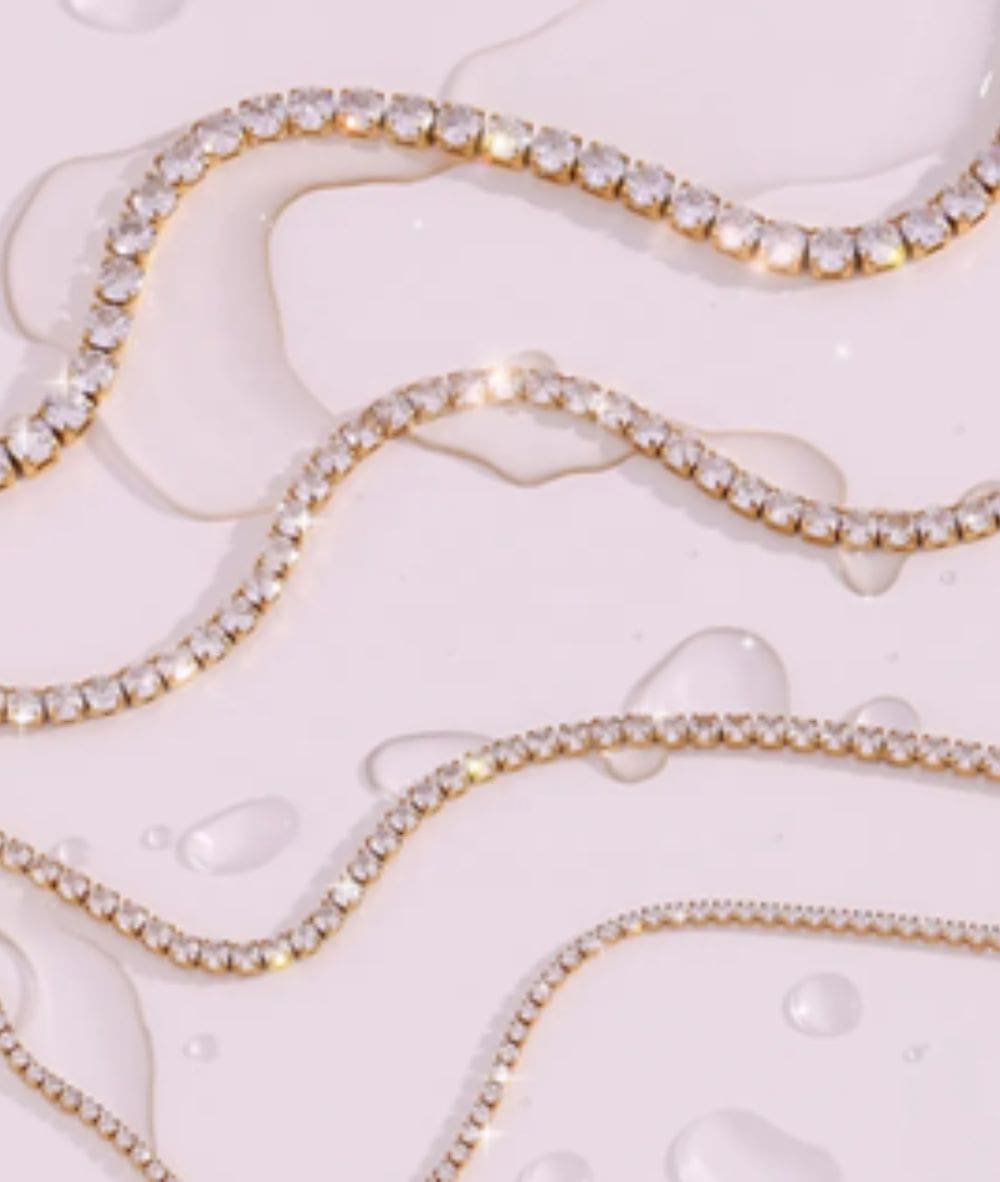 Nude Rose Stainless Steel 2Mm Zircon Chain Choker Necklace, ACCESSORIES JEWELRY FASHION - Cloré Beauty