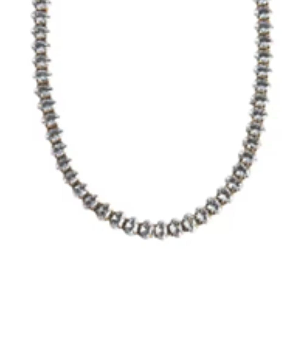 Nude Rose Stainless Steel 18K Gold/P Large Frosty Tennis Zircon Necklace #N-125, Accessory - Cloré Beauty