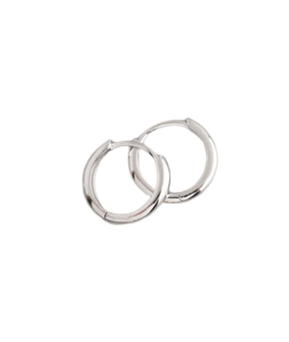 Nude Rose Stainless Steel Silver 16Mm Hoop Earrings #E-297, ACCESSORIES JEWELRY FASHION - Cloré Beauty