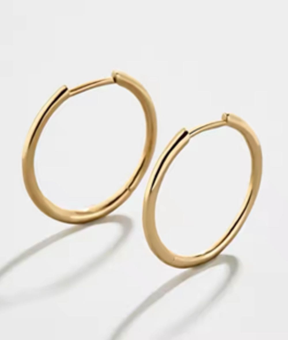 Nude Rose Stainless Steel 20Mm Hoop Earrings, Accessory - Cloré Beauty