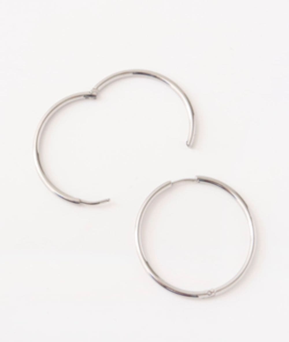 Nude Rose Stainless Steel 30Mm Hoop Earrings, ACCESSORIES JEWELRY FASHION - Cloré Beauty