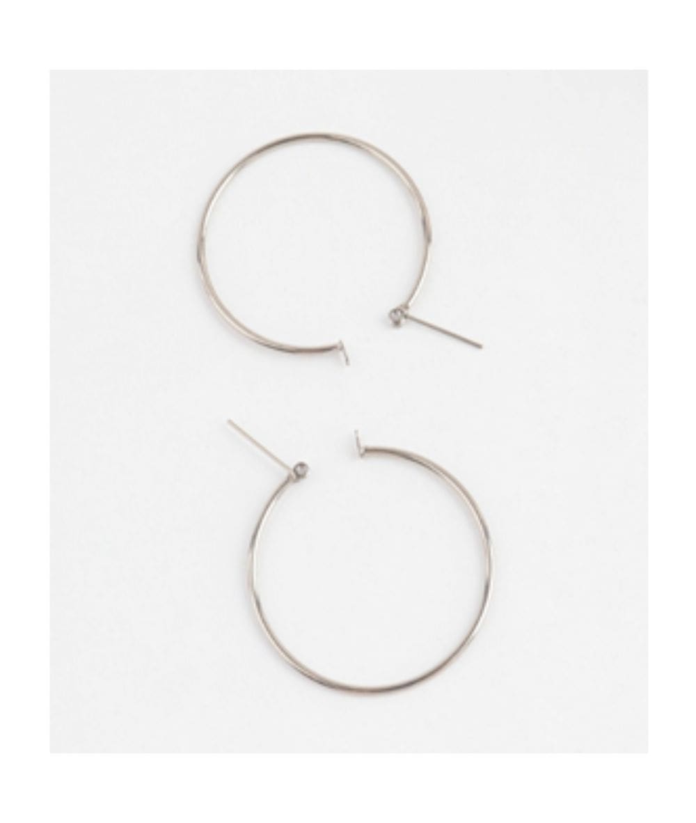 Nude Rose Stainless Steel 40Mm Hoop Earrings, ACCESSORIES JEWELRY FASHION - Cloré Beauty