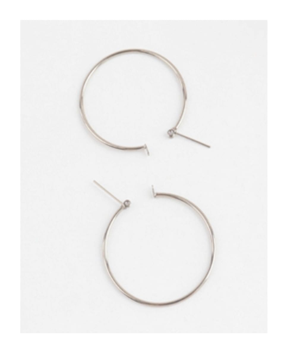 Nude Rose Stainless Steel 18K Gold Plated 50Mm Hoop Earrings #E-309, Accessory - Cloré Beauty