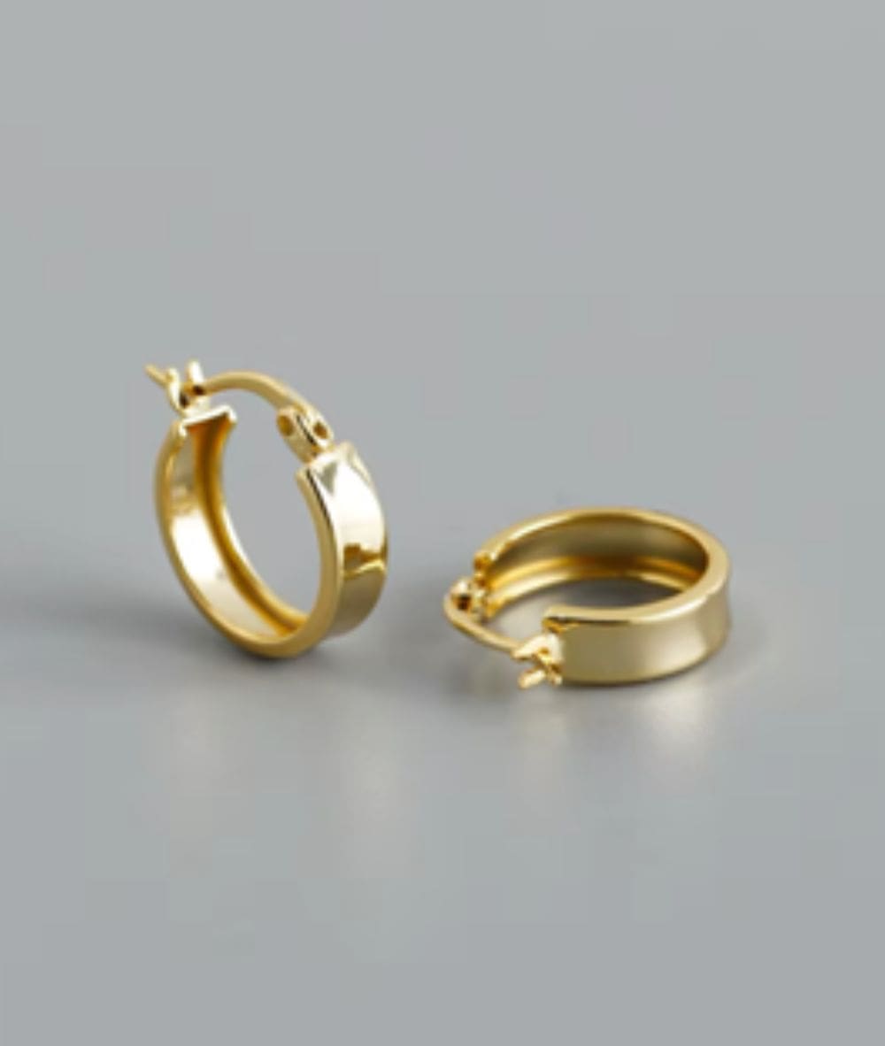 Nude Rose Stainless Steel 3*7Mm Wide Hoop Earrings, ACCESSORIES JEWELRY FASHION - Cloré Beauty