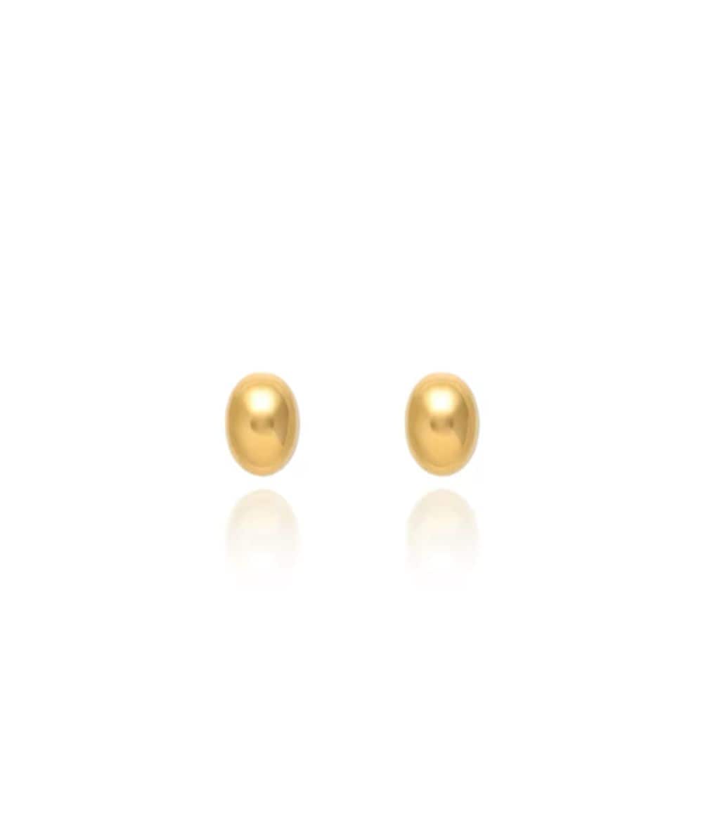 Nude Rose Stainless Steel Small Oval Chunky Earrings, ACCESSORIES JEWELRY FASHION - Cloré Beauty