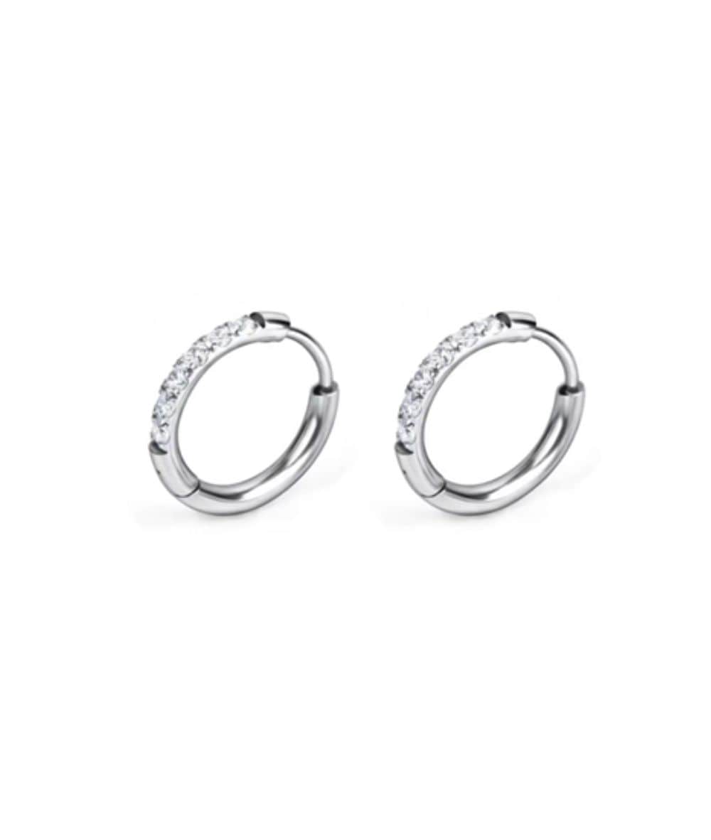 Nude Rose Stainless Steel Zicron 1.6* 10Mm Hoop Round Earrings, ACCESSORIES JEWELRY FASHION - Cloré Beauty