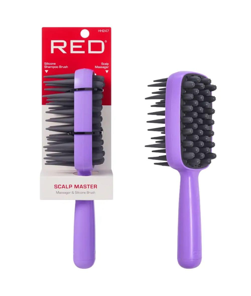 Red By Kiss Scalp Master 2-Sided Massager & Silicone Brush, HAIR STYLING TOOLS - Cloré Beauty