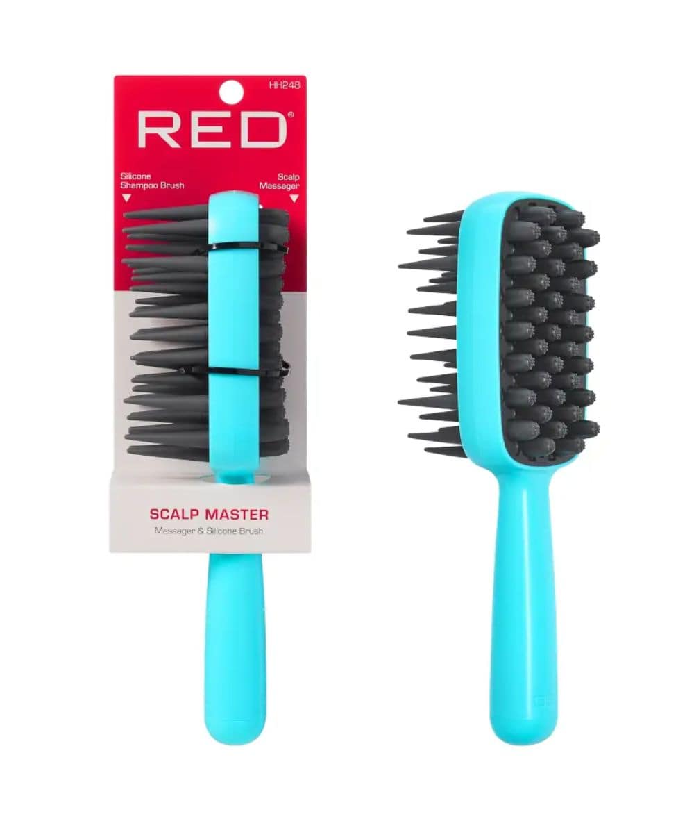 Red By Kiss Scalp Master 2-Sided Massager & Silicone Brush, HAIR STYLING TOOLS - Cloré Beauty