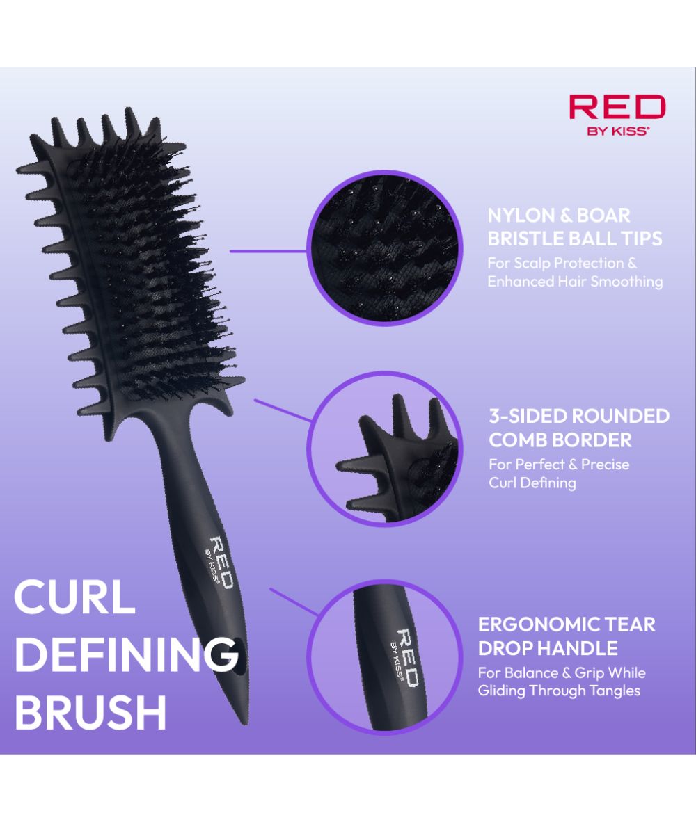 Red By Kiss Curl Defining Brush Nylon & Boar, HAIR STYLING TOOLS - Cloré Beauty