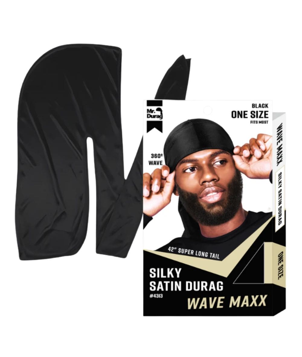 Annie Mr.Durag Silky Satin Durag Wave Max [Black] #4313, ACCESSORIES JEWELRY FASHION - Cloré Beauty