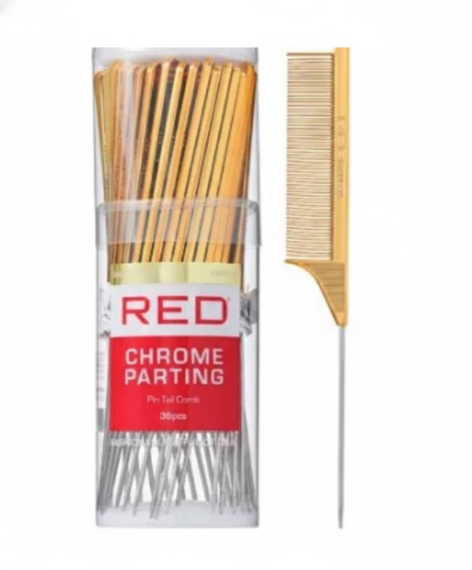 Red Parting Pin Tail Comb