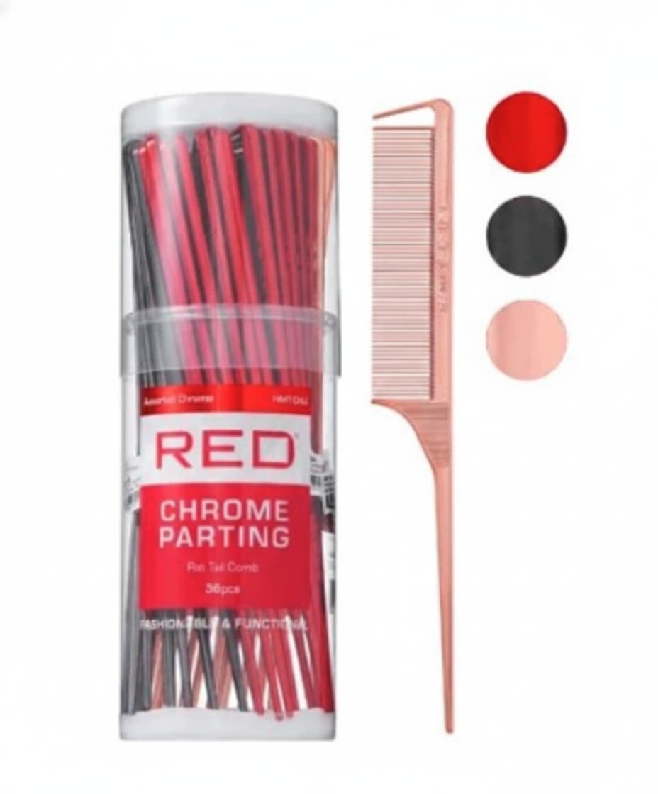 Red Parting Pin Tail Comb