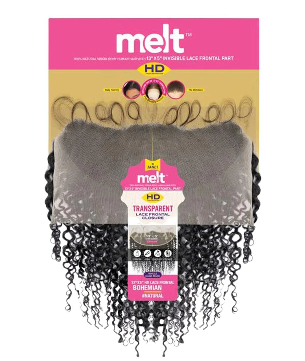 Janet Melt 13X5 Hd Lace Frontal Closure Virgin Human Hair - Bohemian, HAIR EXTENSIONS - Cloré Beauty