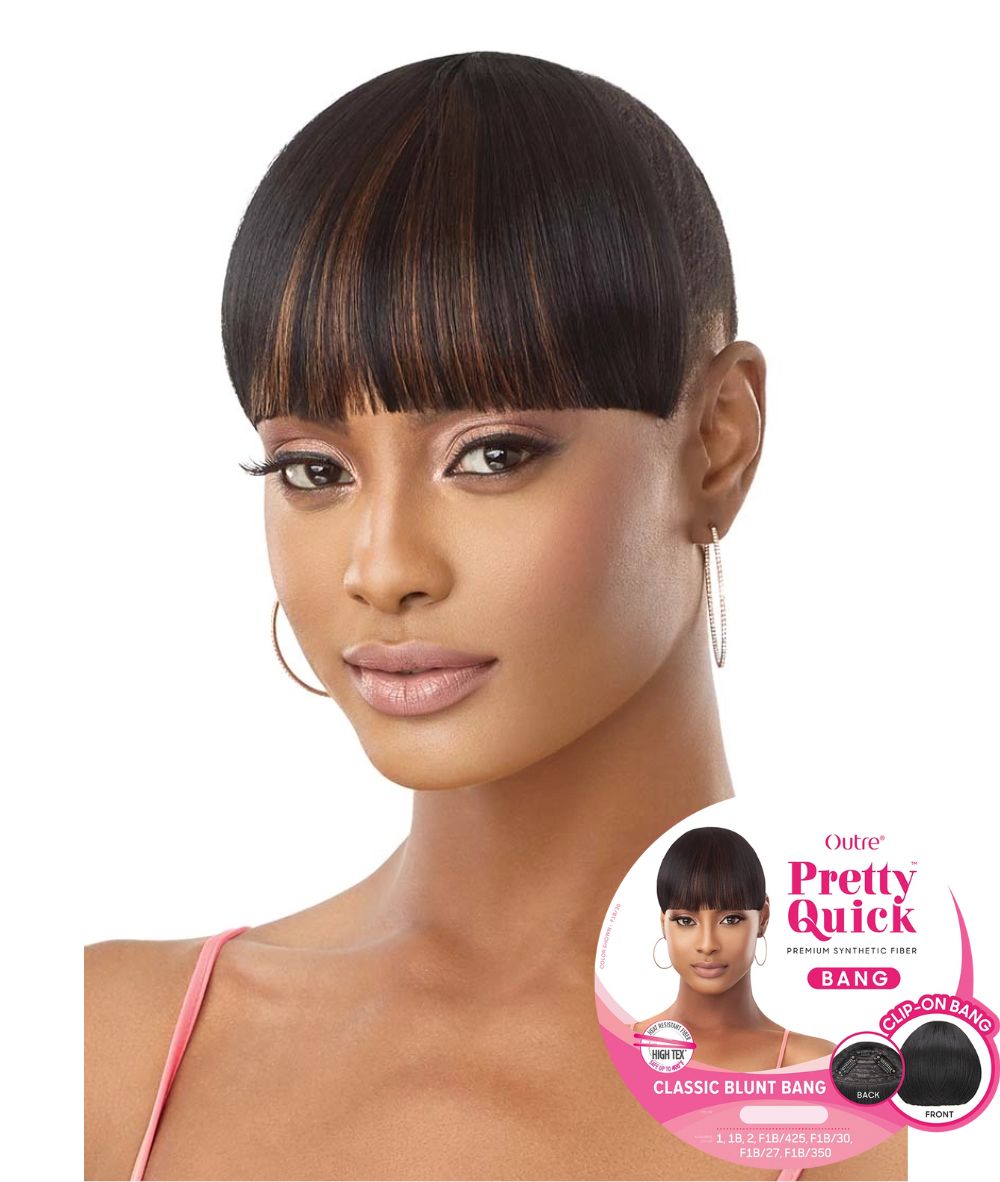 Outre Pretty Quick Bang- Classic Blunt Bang, Hair Extensions - Cloré Beauty