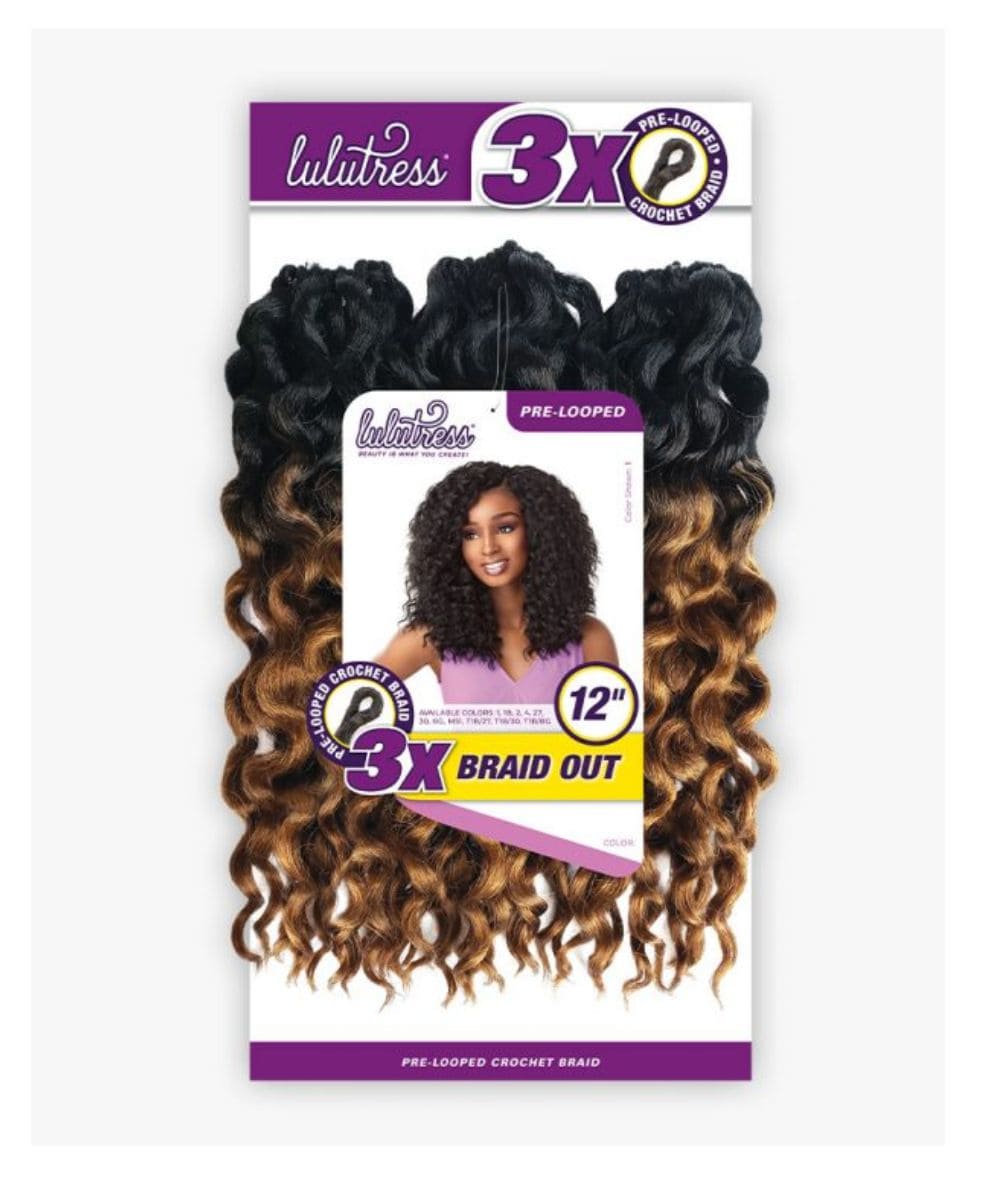 Sensationnel Lulutress Pre-Loop Crochet Braid 3X Braid Out 12"