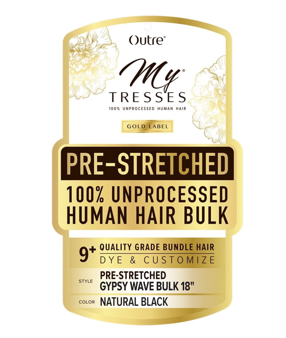Outre Mytresses Gold Label Human Hair Pre-Stretched Gypsy Wave Bulk 18 inch, HAIR EXTENSIONS - Cloré Beauty