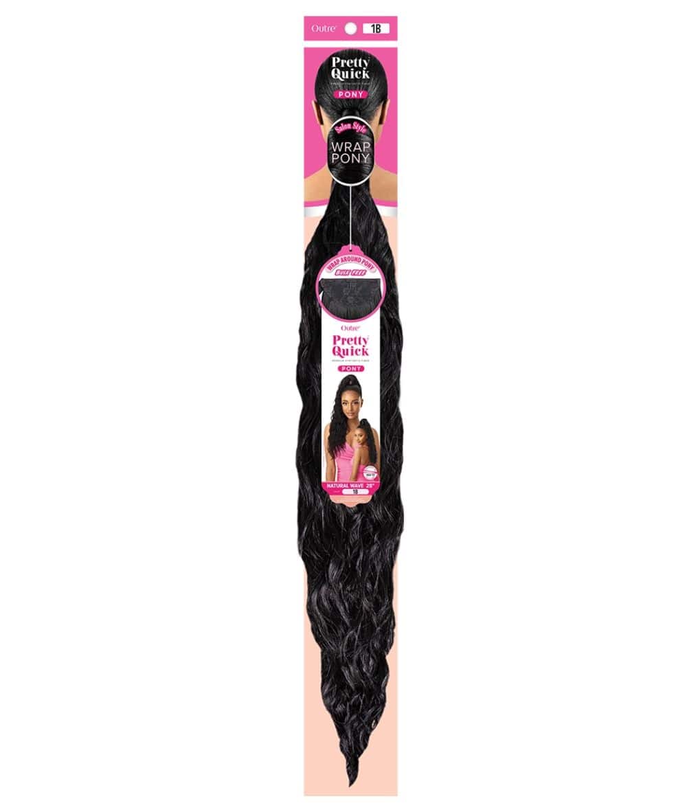 Outre Pretty Quick Wrap Pony Natural Wave 28"