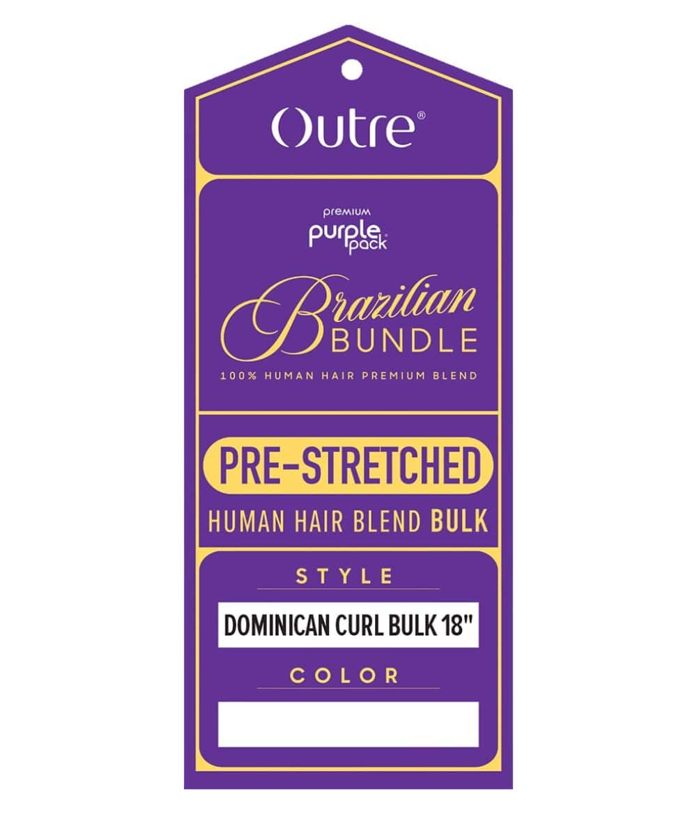 Outre Purple Pack Brazilian Bundle Prestretched -Dominican Curl Bulk, Hair Extensions - Cloré Beauty