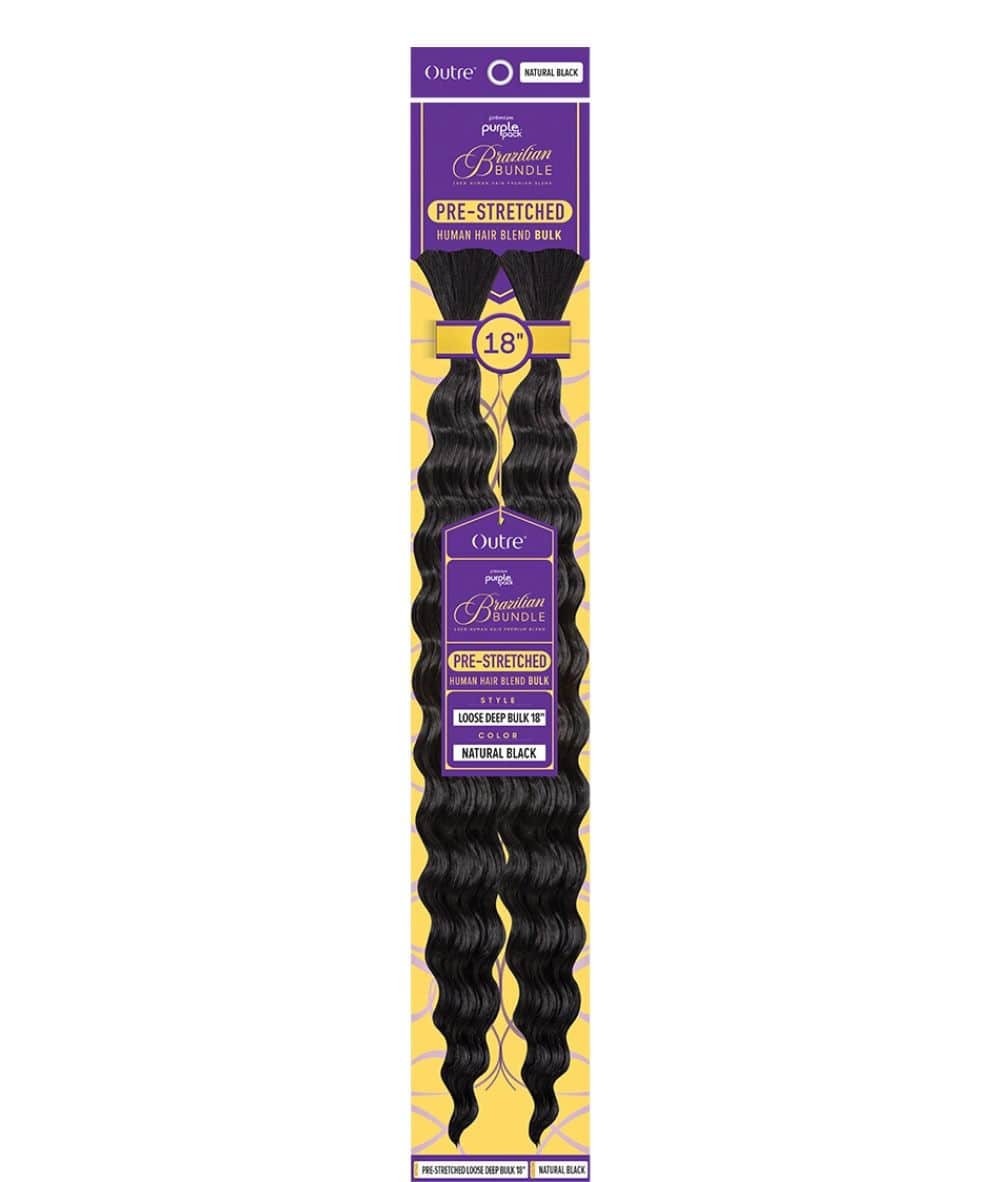 Outre Purple Pack Brazilian Bundle Prestretched -Loose Deep Bulk, HAIR EXTENSIONS - Cloré Beauty
