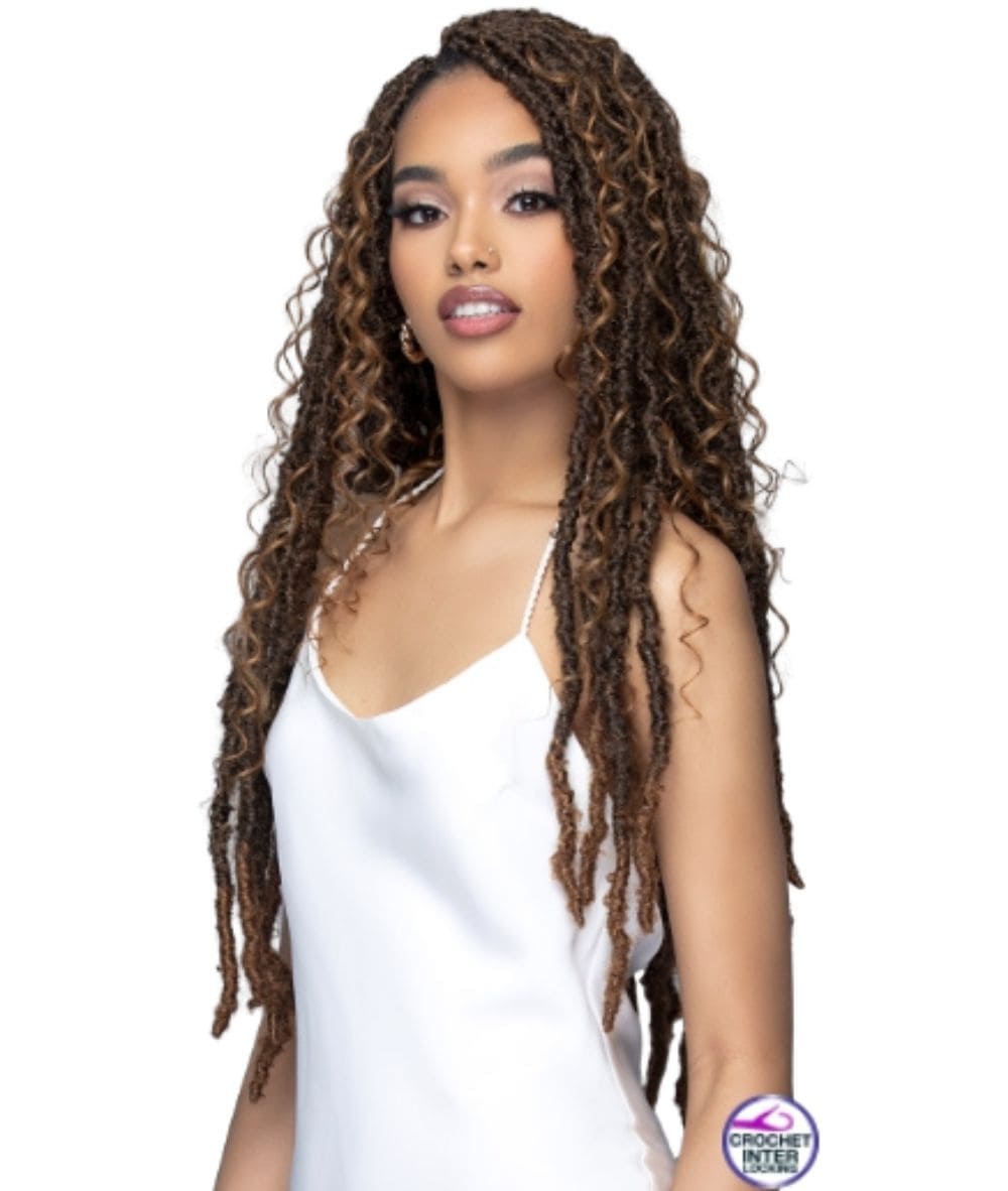 Bobbi Boss Infusion Human Hair Curl Crochet Braid Deep Curl Boho 26 inch, HAIR EXTENSIONS - Cloré Beauty