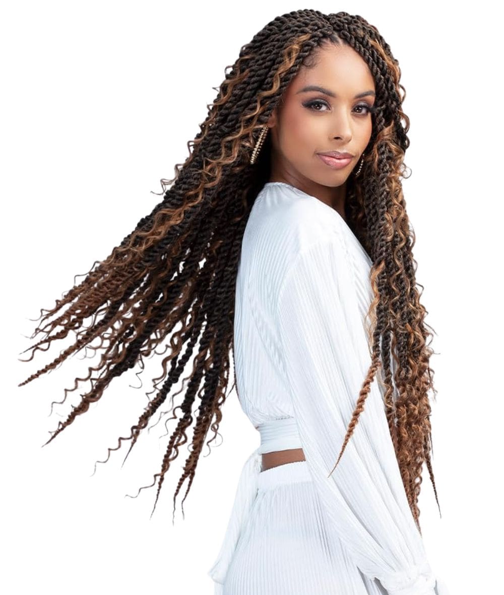 Bobbi Boss Infusion Human Hair Curl Crochet Braid Deep Curl Boho Twist24"