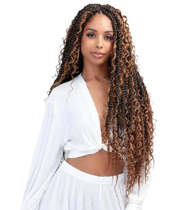 Bobbi Boss Infusion Human Hair Curl Crochet Braid Deep Curl Boho Twist24"