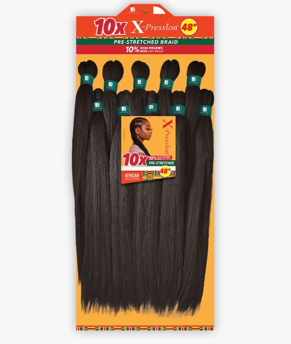African Collection 10X X-Pression Pre-Stretched Braid 48 inch, HAIR EXTENSIONS - Cloré Beauty