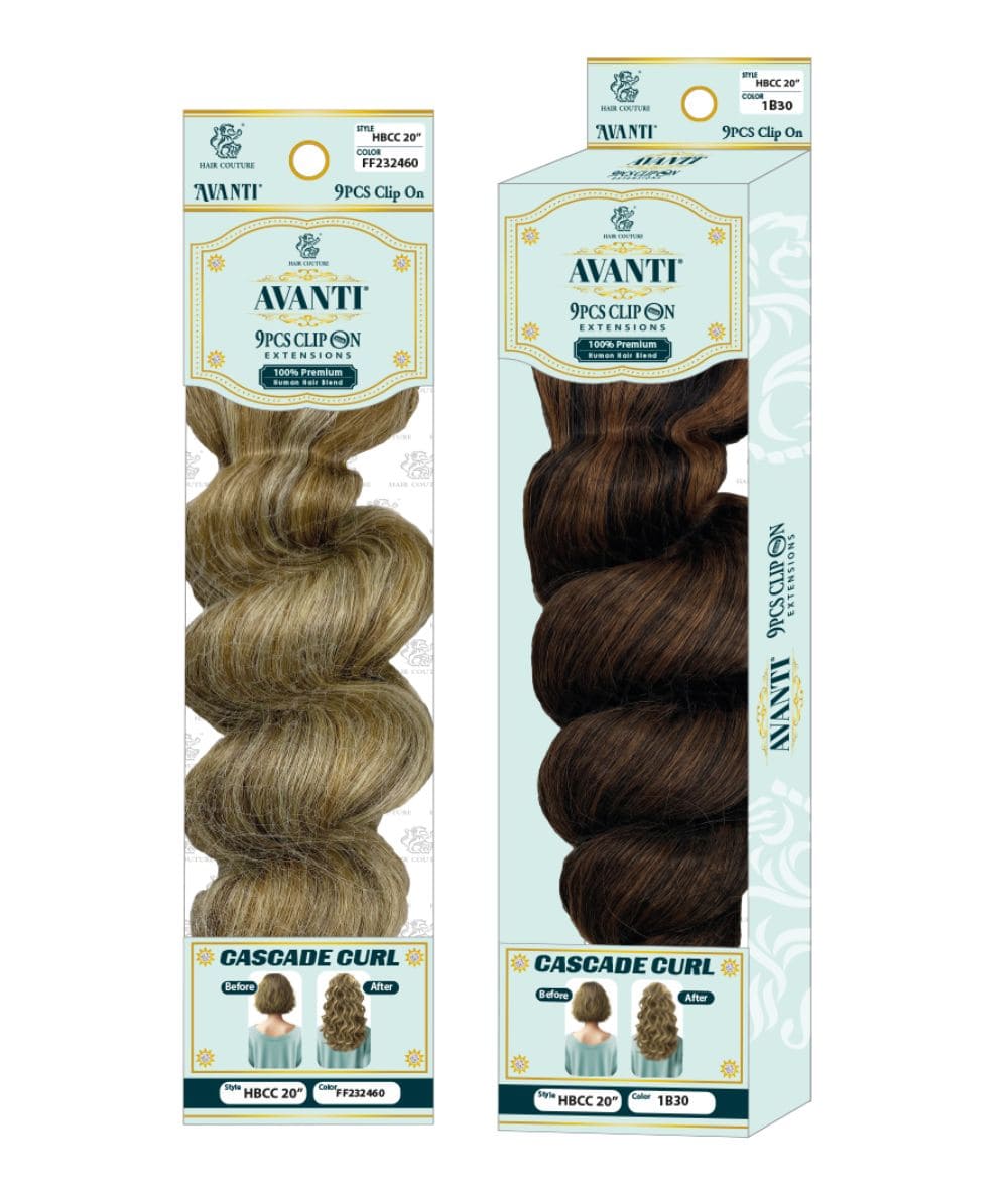 Hair Couture Clip In 9Pcs Avanti Cascade Curl 20 inch, HAIR EXTENSIONS - Cloré Beauty