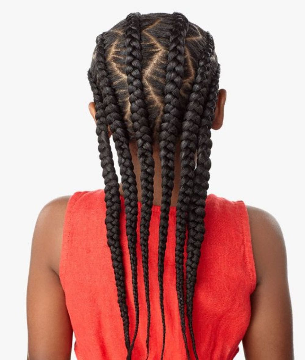 African Collection X-Pression 3X Kids Pre-Stretched Braid 28"