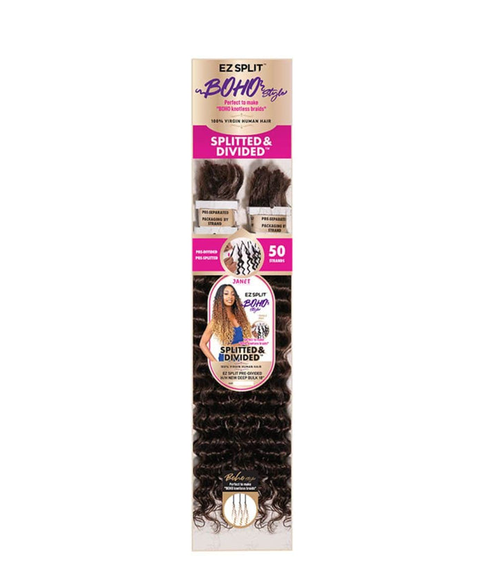 Janet Ez Split Pre-Divided Human Hair Braid New Deep Bulk 18"