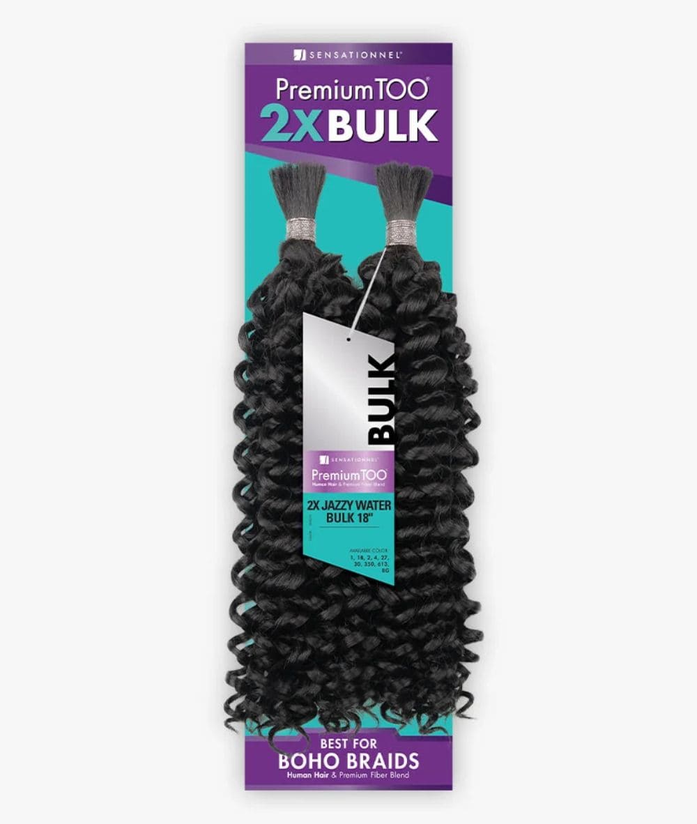 Sensationnel Premium Too 2X Human & Premium Blend Jazzy Water Wave Bulk, HAIR EXTENSIONS - Cloré Beauty