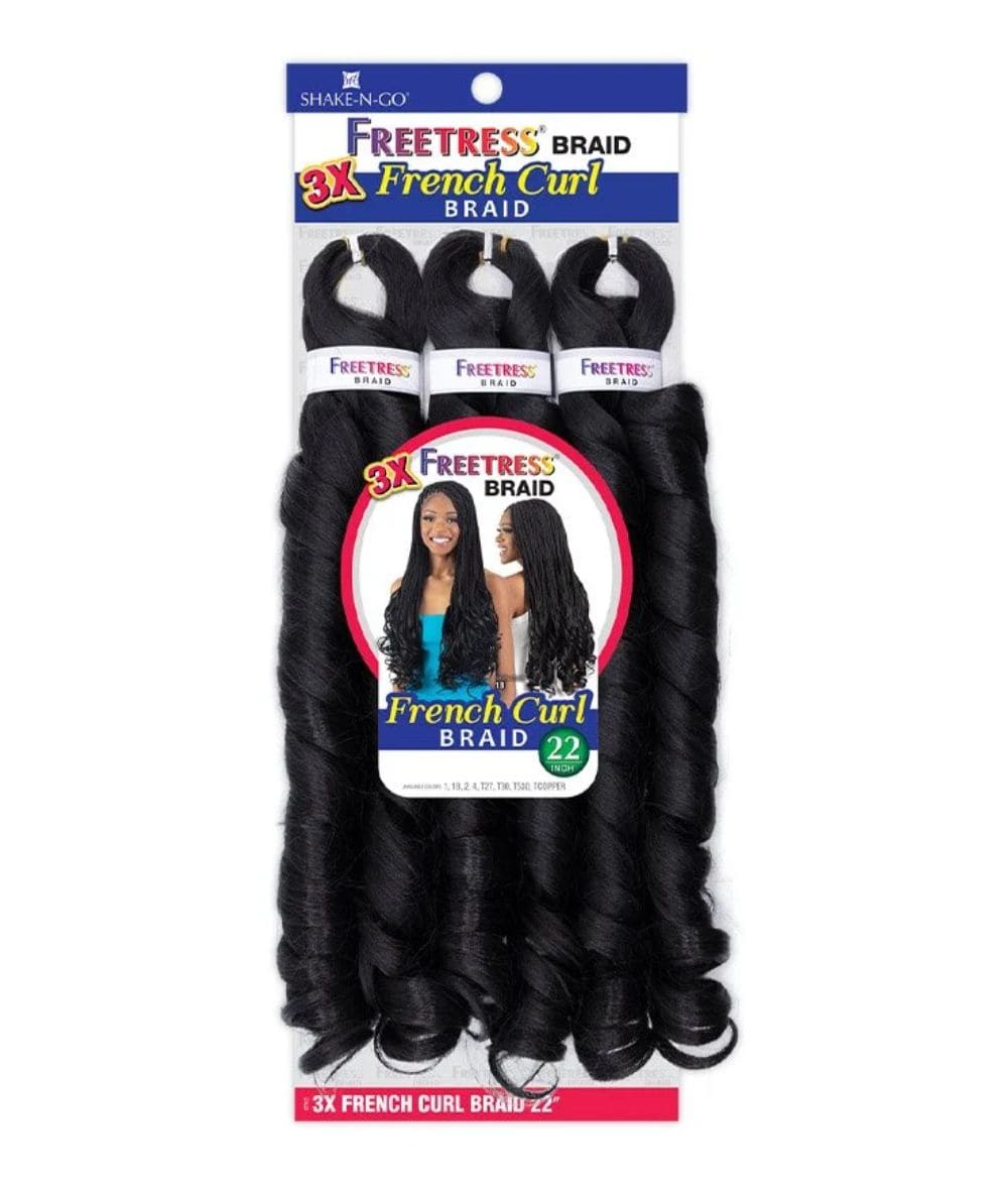 Shake-N-Go Freetress Braid 3X French Curl 22 Inch, HAIR EXTENSIONS - Cloré Beauty