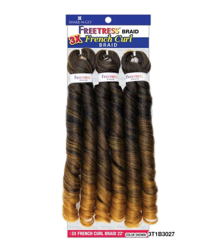 Shake-N-Go Freetress Braid 3X French Curl 22 Inch, HAIR EXTENSIONS - Cloré Beauty
