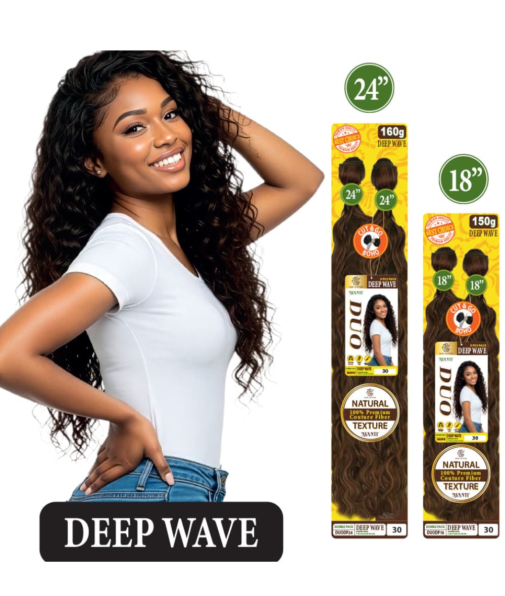 Hair Couture Duo Synthetic Bundle Deep Wave 18"