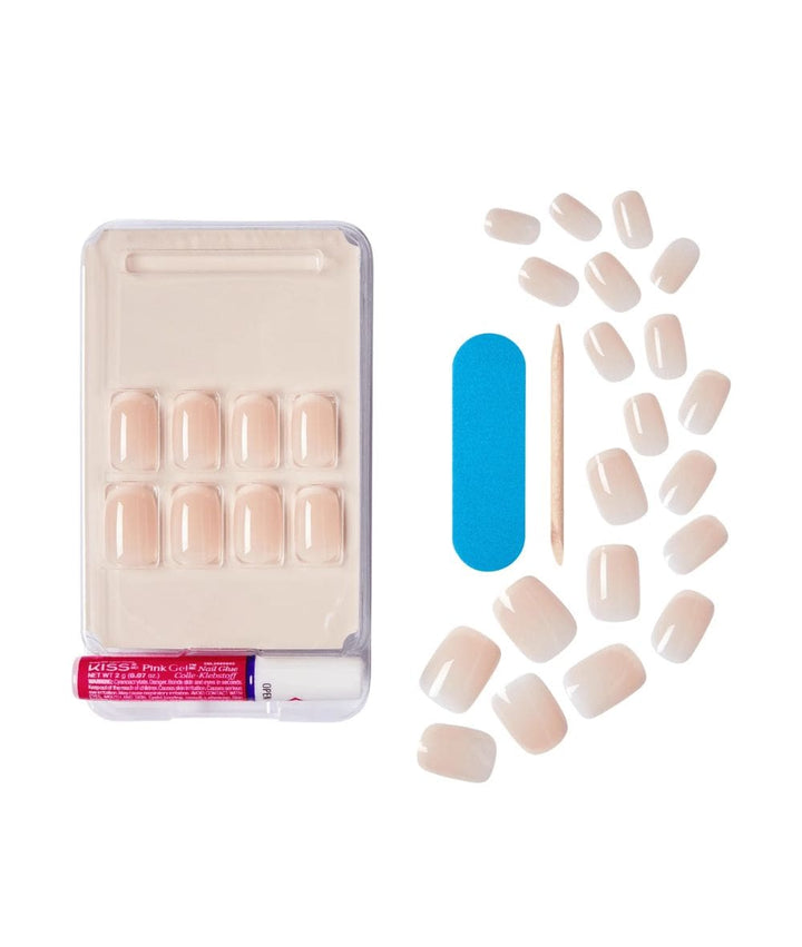 Kiss Salon Acrylic French Nude [Chic Beats] #Snf03