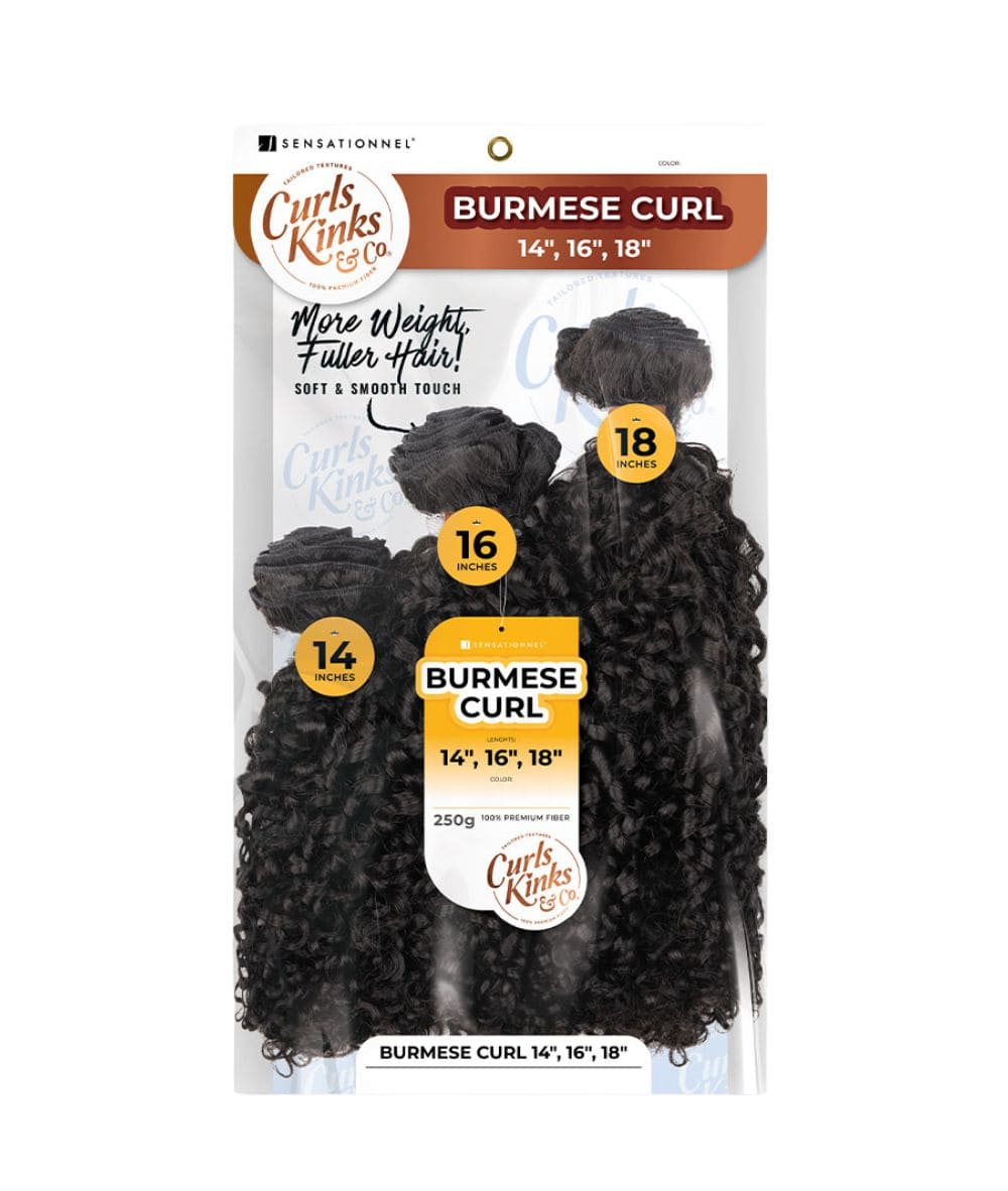 Sensationnel Curls Kinks & Co. Bundle Burmese Curl 14"16"18", Hair Extensions - Cloré Beauty