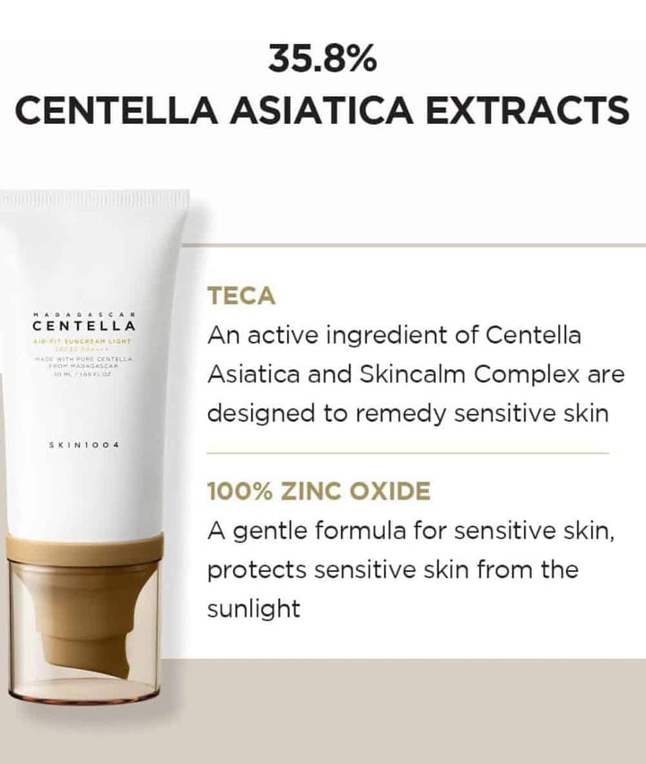 Skin1004 Madagascar Centella Air-Fit Suncream Light SPF30 PA++++ (50ml/1.69oz)