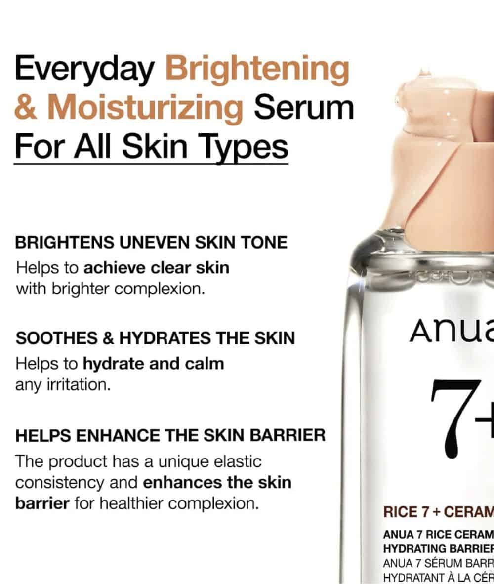 Anua 7 Rice Ceramide Hydrating Barrier Serum 50ml