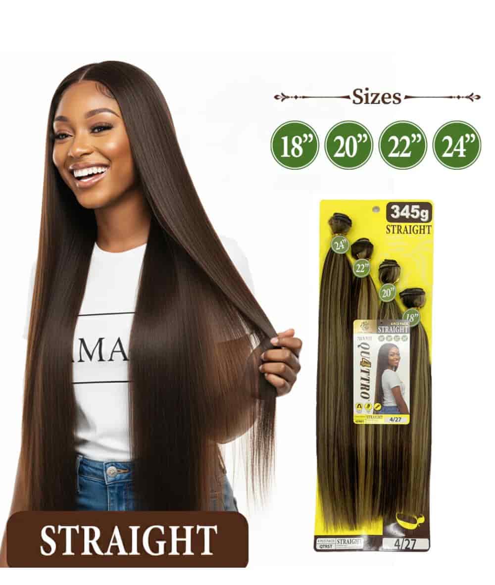 Hair Couture Quattro Synthetic Bundle Straight 18"20"22"24"