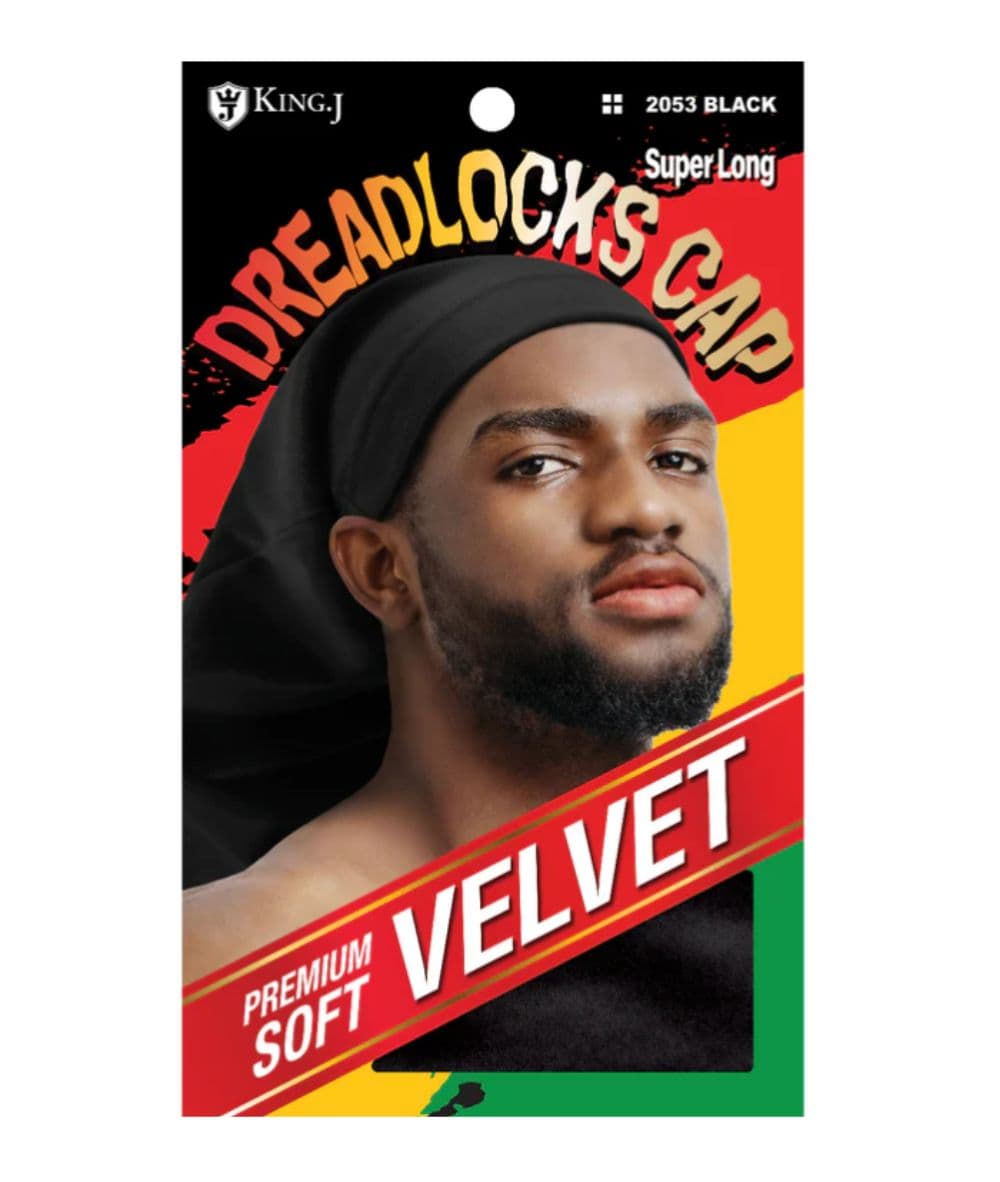 M&M King.J Velvet Dreadlock Cap Super Long  [Black] #2053