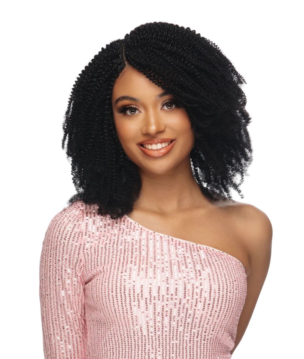 Vivica A Fox Black Rose Human Hair Crochet Extension Afro Kinky 18