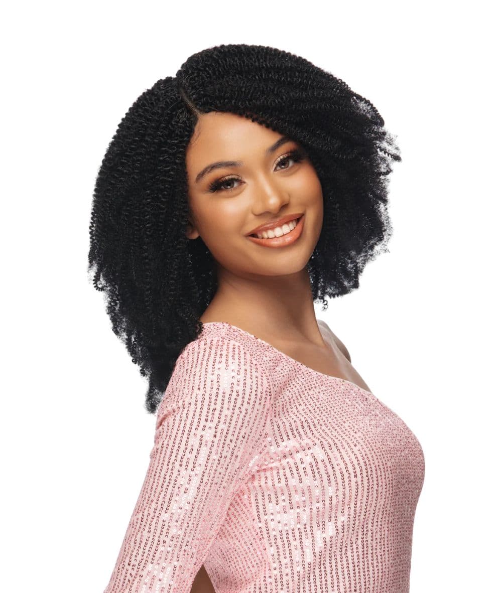 Vivica A Fox Black Rose Human Hair Crochet Extension Afro Kinky 18