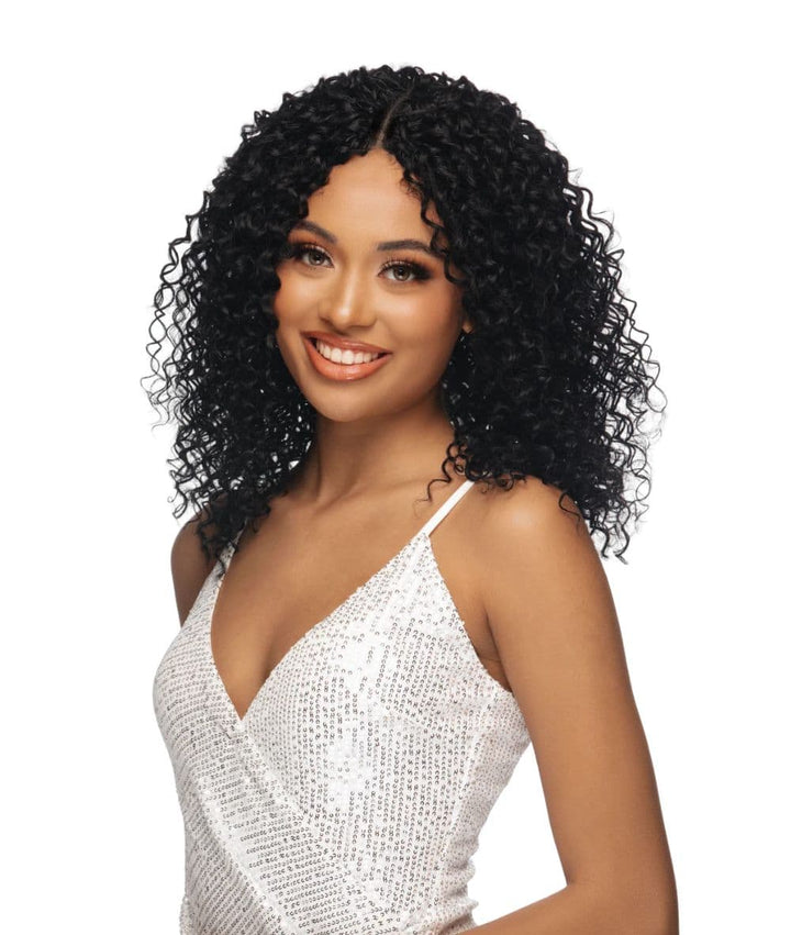 Vivica A Fox Black Rose Human Hair Crochet Extension Water Wave 18"